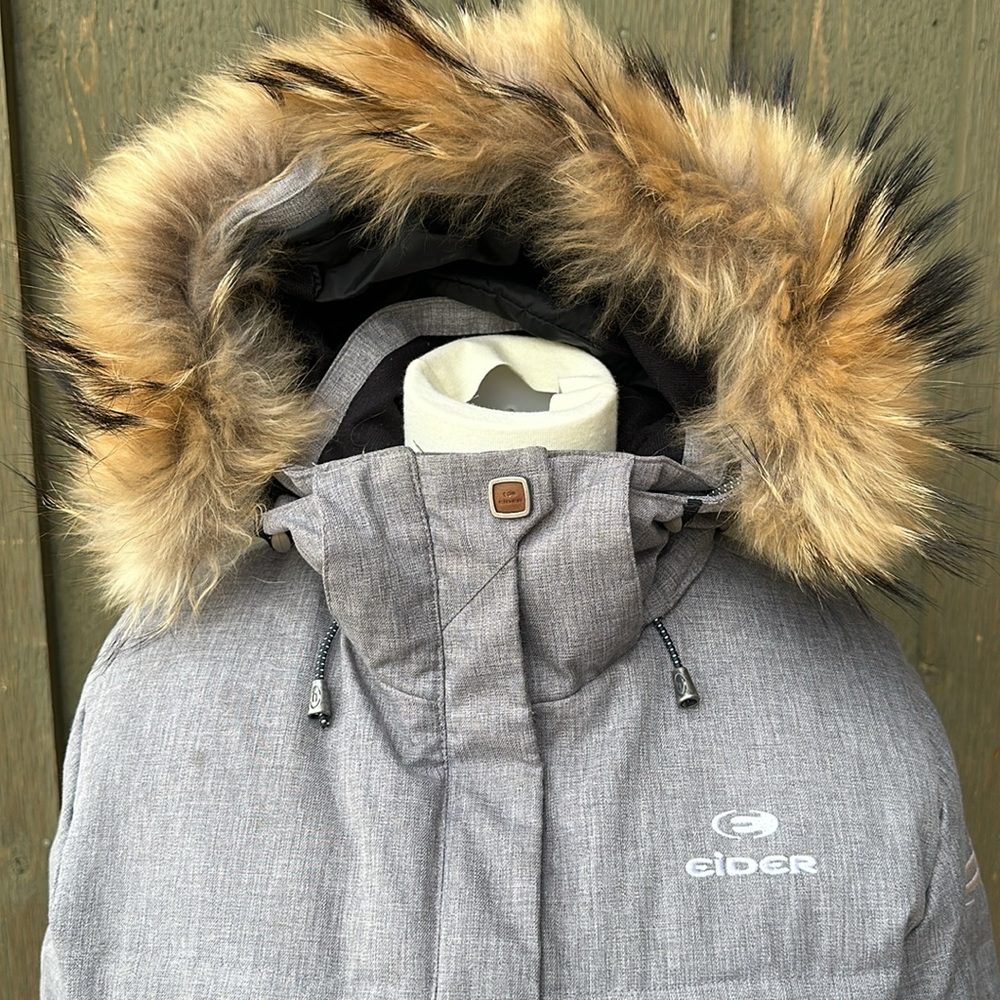 Gray Eider Down Insulated Ski Jacket - image 2